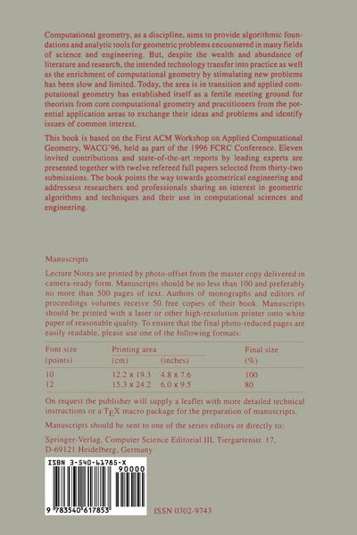Produktbild: Applied Computational Geometry. Towards Geometric Engineering