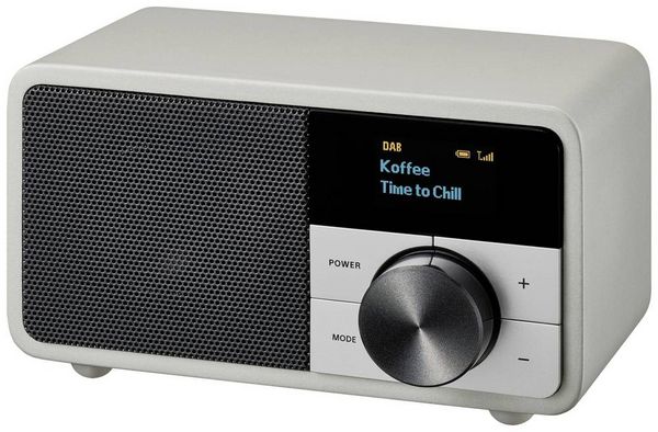 Produktbild: Sangean Genuine Mini DDR-7 Tischradio DAB+, UKW AUX, Bluetooth&reg; Silber