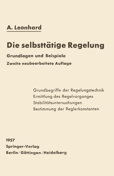Produktbild: Die selbstt&auml;tige Regelung