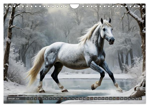Produktbild: Sch&ouml;ne wilde Mustangs (Wandkalender 2026 DIN A4 quer), CALVENDO Monatskalender