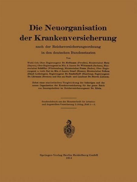 Produktbild: Die Neuorganisation der Krankenversicherung