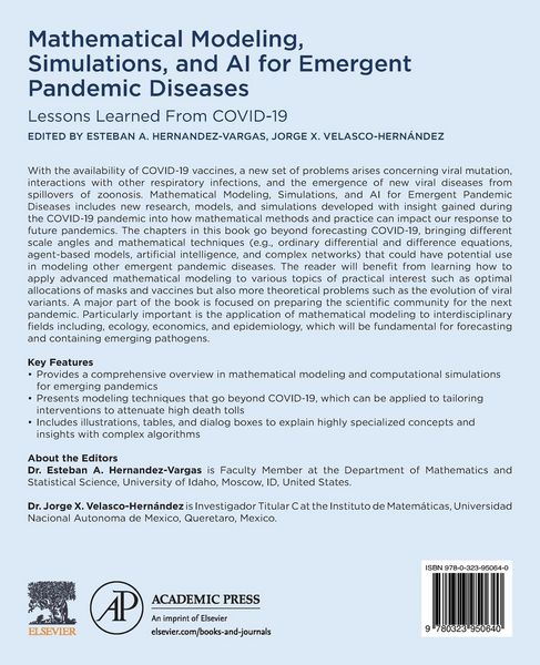 Produktbild: Mathematical Modeling, Simulations, and AI for Emergent Pandemic Diseases
