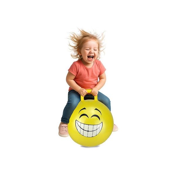 Produktbild: H&uuml;pfball Smile HoppyDoo gelb 450mm mit Pumpe