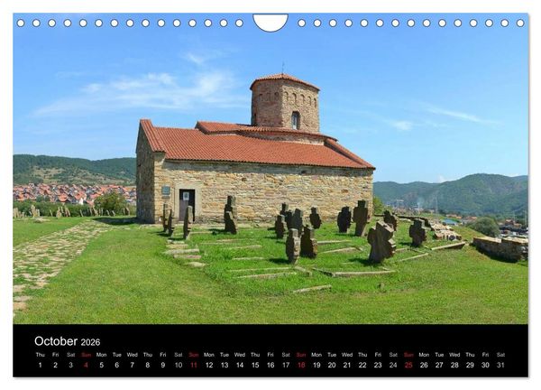 Produktbild: Monuments of Serbia 2026 (Wall Calendar 2026 DIN A4 landscape), CALVENDO 12 Month Wall Calendar