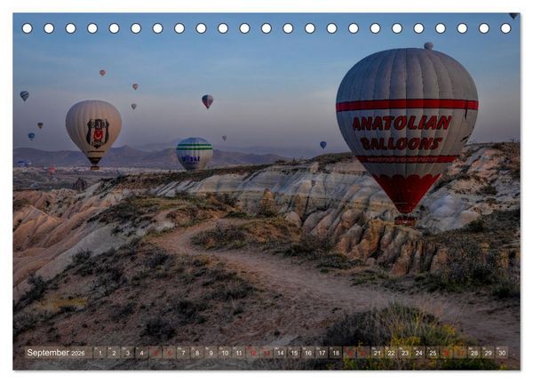 Produktbild: Hei&szlig;luftballons Die sanften Riesen (Tischkalender 2026 DIN A5 quer), CALVENDO Monatskalender