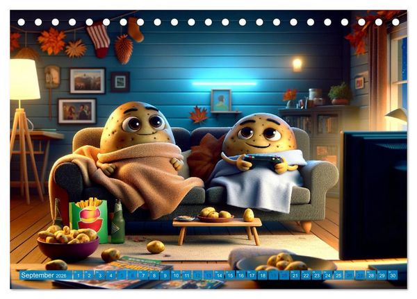 Produktbild: Couch Potatoes: Ein Jahr voll Komfort und Spa&szlig; (Tischkalender 2026 DIN A5 quer), CALVENDO Monatskalender