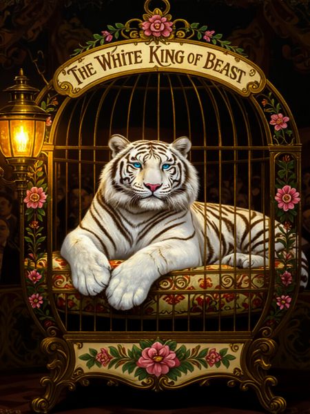Produktbild: CALVENDO Puzzle Der Albino Tiger | 1000 Teile Lege-Gr&ouml;&szlig;e 64x48cm Foto-Puzzle f&uuml;r gl&uuml;ckliche Stunden