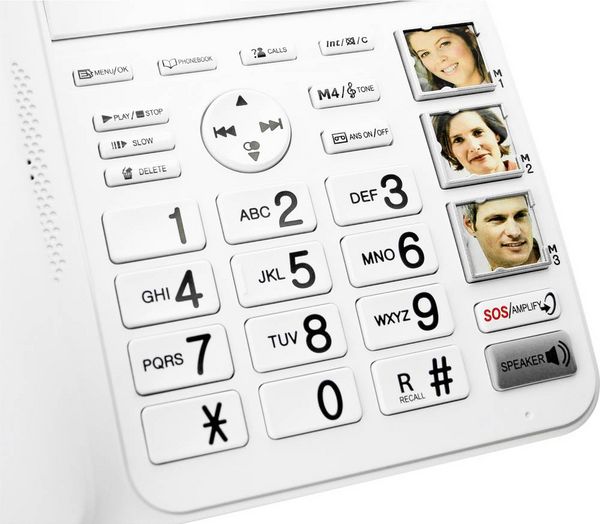 Produktbild: Geemarc AMPLIDECT 595 COMBI Schnurgebundenes Seniorentelefon Anrufbeantworter, Freisprechen, Optische Anrufsignalisierung, f&uuml;