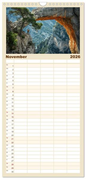 Produktbild: Familienplaner 2026 - Vertikale Freiheit mit 5 Spalten (Wandkalender, 21 x 45 cm) CALVENDO
