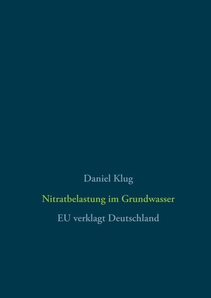 Produktbild: Nitratbelastung im Grundwasser