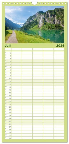 Produktbild: Familienplaner 2026 - Zillertal - Bergidylle rund um Mayrhofen 2026 mit 5 Spalten (Wandkalender, 21 x 45 cm) CALVENDO