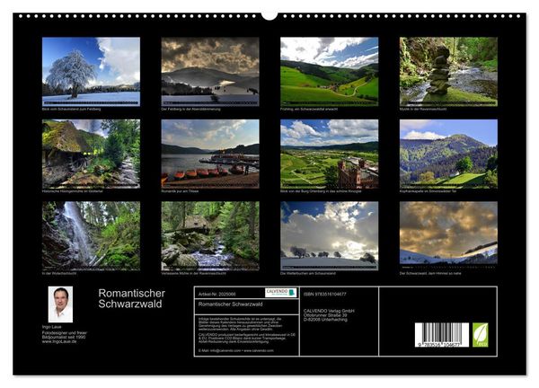 Produktbild: Romantischer Schwarzwald (hochwertiger Premium Wandkalender 2026 DIN A2 quer), Kunstdruck in Hochglanz