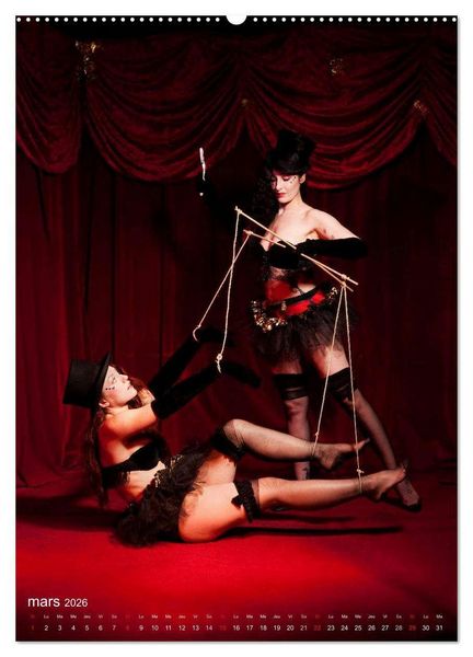 Produktbild: Boudoir Burlesque (Calendrier mural 2026 DIN A2 horizontal) calendrier de bureau