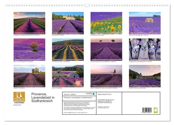 Produktbild: Provence, Lavendelzeit in S&uuml;dfrankreich (Wandkalender 2026 DIN A2 quer), CALVENDO Monatskalender