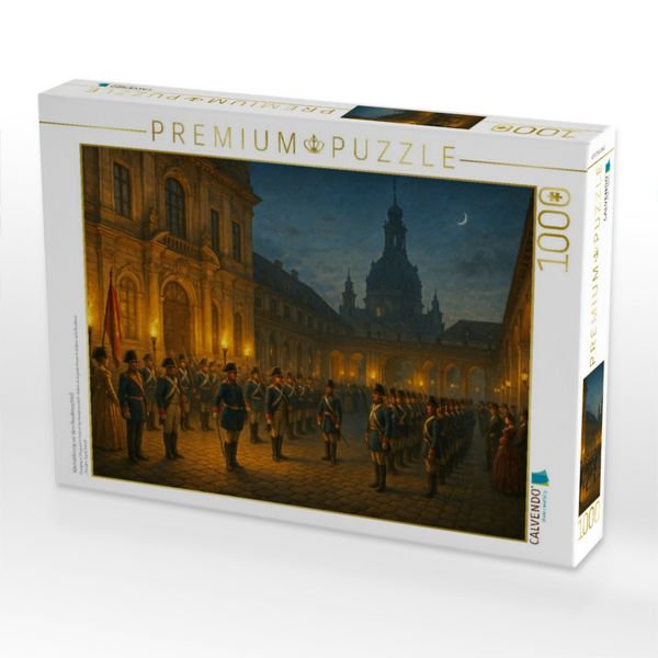 Produktbild: CALVENDO Puzzle Wachabl&ouml;sung vor dem Residenzschlo&szlig; | 1000 Teile Lege-Gr&ouml;&szlig;e 64x48cm Foto-Puzzle f&uuml;r gl&uuml;ckliche Stunden