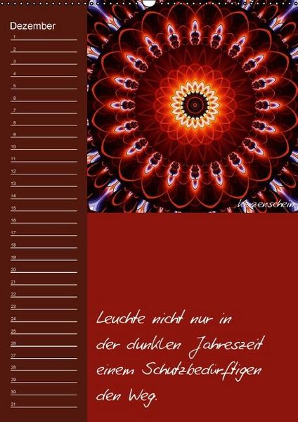 Produktbild: Mandala - Spiegel der Seele / immerw&auml;hrender Geburtstagskalender (Wandkalender immerw&auml;hrend DIN A2 hoch)