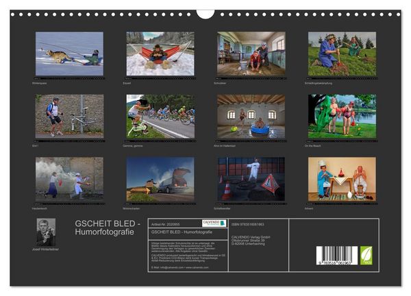 Produktbild: GSCHEIT BLED - Humorfotografie (Wandkalender 2026 DIN A3 quer), CALVENDO Monatskalender