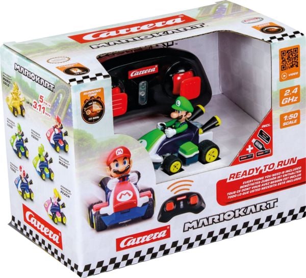 Produktbild: RC Mario Kart(TM) Mini RC, Luigi (Paperbox) 2,4GHz