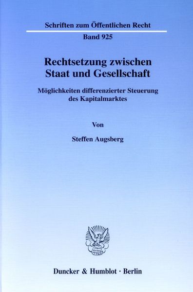 Produktbild: Rechtsetzung zwischen Staat und Gesellschaft.
