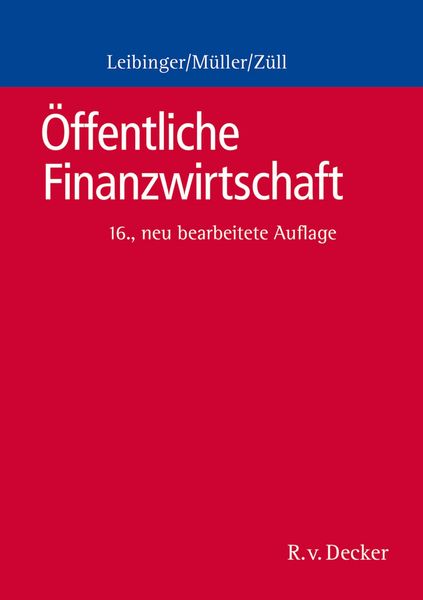 Produktbild: &Ouml;ffentliche Finanzwirtschaft