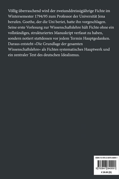 Produktbild: Grundlage der gesammten Wissenschaftslehre (Gro&szlig;druck)