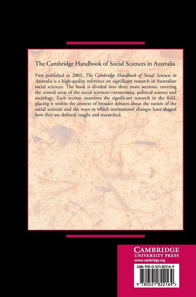 Produktbild: The Cambridge Handbook of Social Sciences in Australia