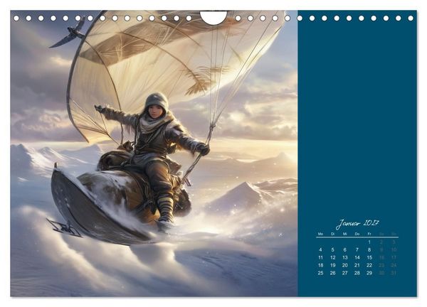 Produktbild: Mit KI durch die Epochen und L&uuml;fte (Wandkalender 2027 DIN A4 quer), CALVENDO Monatskalender
