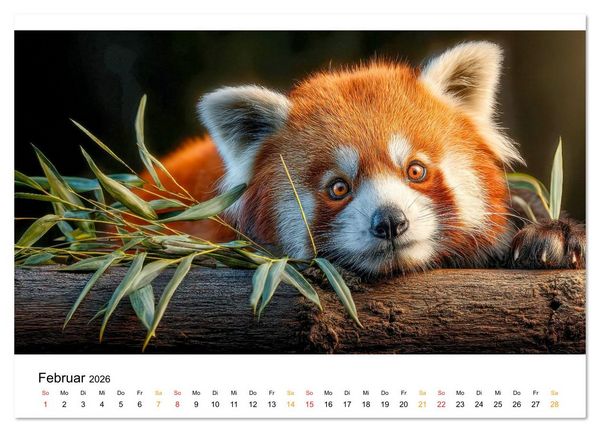 Produktbild: Roter Panda - die Stimme der Wildnis (Wandkalender 2026 DIN A3 quer), CALVENDO Monatskalender