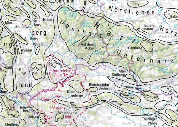 Produktbild: Deutschland auf einen Blick! Landschaftskarte 1:750 000 mit Aufh&auml;nger und Metall-Best&auml;bung