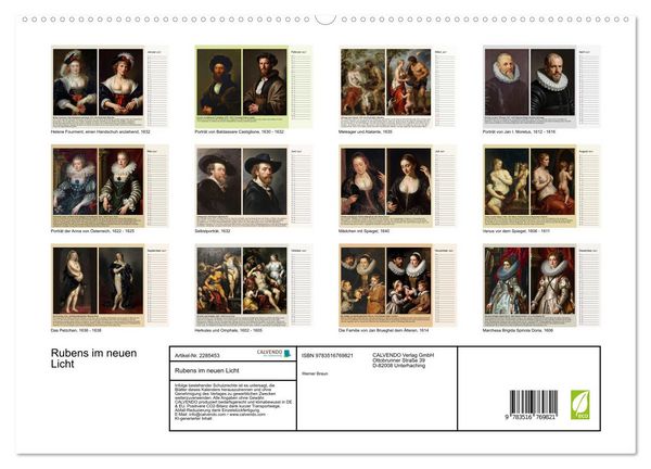 Produktbild: Rubens im neuen Licht (hochwertiger Premium Wandkalender 2027 DIN A2 quer), Kunstdruck in Hochglanz