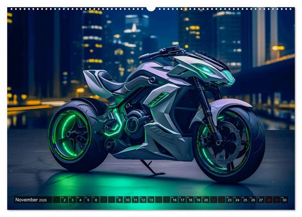 Produktbild: Dream Bikes - Motorr&auml;der aus der Zukunft (hochwertiger Premium Wandkalender 2026 DIN A2 quer), Kunstdruck in Hochglanz