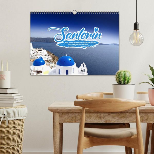 Produktbild: SANTORIN &ndash; Die atemberaubende Sch&ouml;nheit der magischen Insel (Wandkalender 2026 DIN A3 quer), CALVENDO Monatskalender