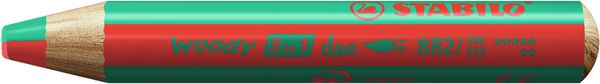 Produktbild: STABILO Multitalent-Stift woody 3 in 1 duo rot/gr&uuml;n