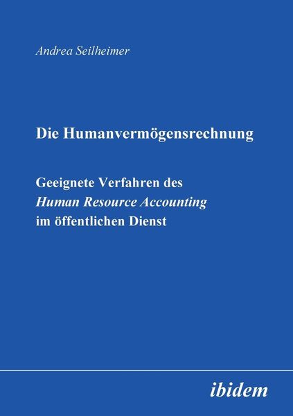 Produktbild: Seilheimer, A: Humanverm&ouml;gensrechnung. Geeignete Verfahren d