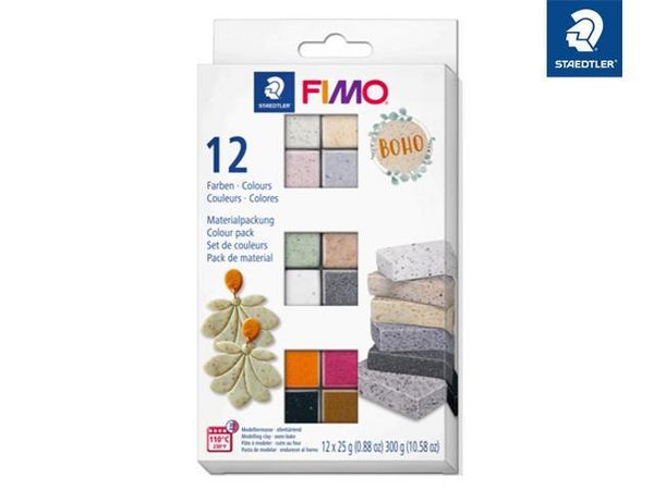 Produktbild: STAEDTLER FIMO effect Colour pack 8013, FIMO effect Boho Colours, 12 Halbbl&ouml;cken &aacute; 25 g, 8013 C12-5
