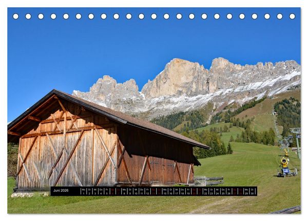 Produktbild: Dolomiten - Latemar und Rosengarten (Tischkalender 2026 DIN A5 quer), CALVENDO Monatskalender