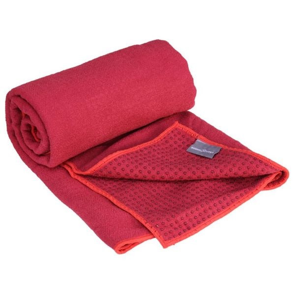 Produktbild: GRIP Yoga Towel mit Antirutschnoppen, weinrot