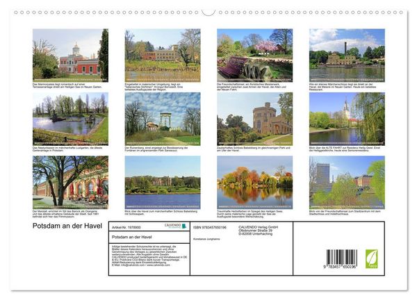 Produktbild: Potsdam an der Havel (hochwertiger Premium Wandkalender 2026 DIN A2 quer), Kunstdruck in Hochglanz
