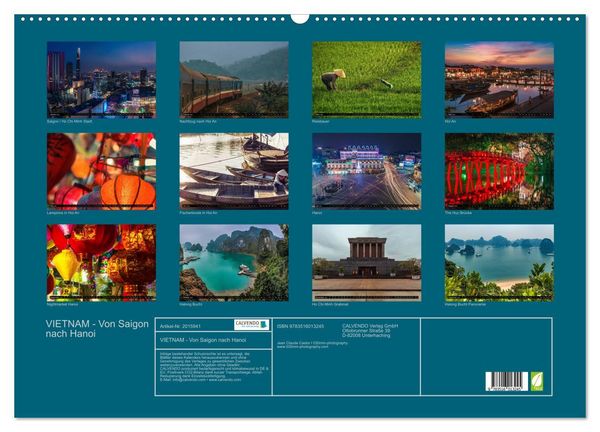 Produktbild: VIETNAM - Von Saigon nach Hanoi (Wandkalender 2026 DIN A2 quer), CALVENDO Monatskalender