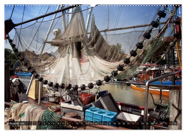 Produktbild: Ostfriesland, die alten H&auml;fen - Greetsiel, Neuharlingersiel, Carolinensiel (Wandkalender 2026 DIN A2 quer), CALVENDO Monatskalender