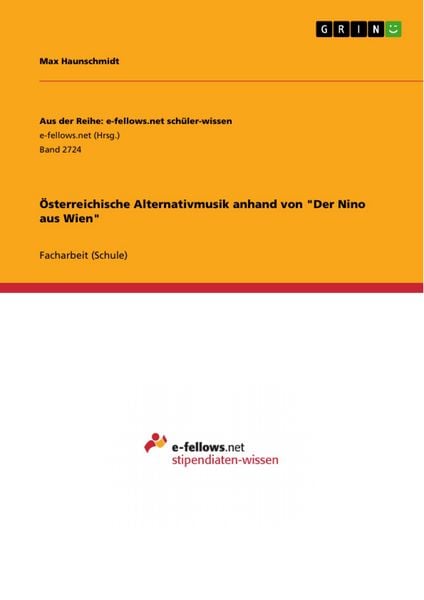 Produktbild: &Ouml;sterreichische Alternativmusik anhand von "Der Nino aus Wien"