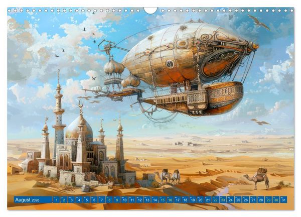 Produktbild: Steampunk Luftschiffe mit einer surrealen Note (Wandkalender 2026 DIN A3 quer), CALVENDO Monatskalender