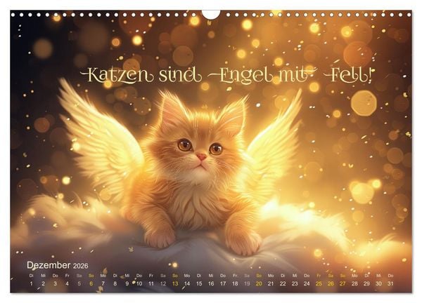 Produktbild: Samtpfotenspr&uuml;che (Wandkalender 2026 DIN A3 quer), CALVENDO Monatskalender