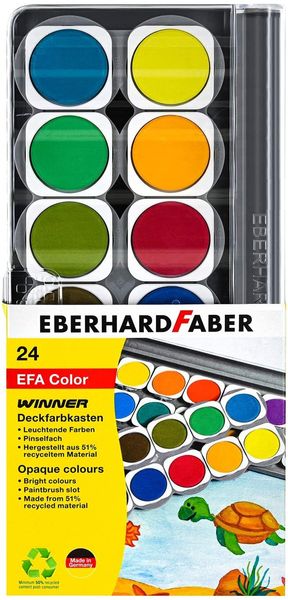 Eberhard Faber Malkasten Winner Deckfarbkasten 24er