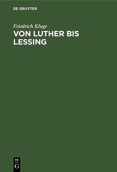 Produktbild: Von Luther bis Lessing