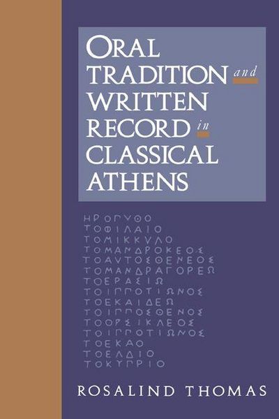 Produktbild: Oral Tradition and Written Record in Classical Athens