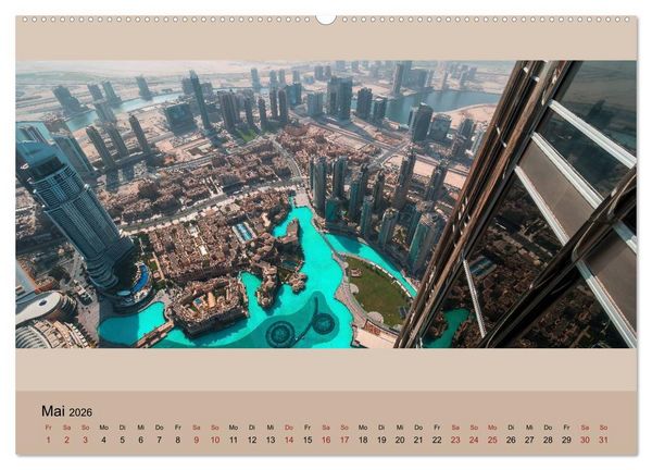 Produktbild: Impressions of Dubai 2026 (Wandkalender 2026 DIN A2 quer), CALVENDO Monatskalender