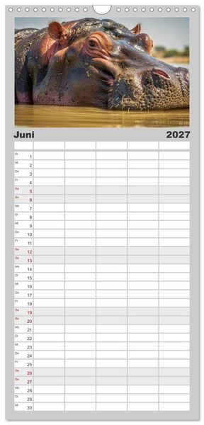 Produktbild: Familienplaner 2027 - Die Augen der Wildnis mit 5 Spalten (Wandkalender, 21 x 45 cm) CALVENDO