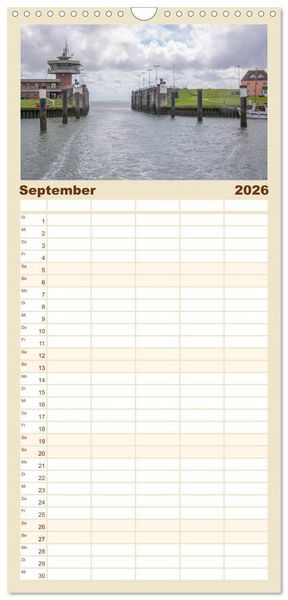 Produktbild: Familienplaner 2026 - B&uuml;sumer Impressionen mit 5 Spalten (Wandkalender, 21 x 45 cm) CALVENDO