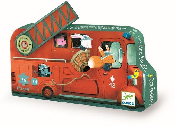 Produktbild: Silhouette puzzles - 16pcs The fire truck - 16pcs